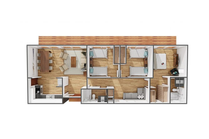 Casa Mediterránea de 100 m2 – 3 Dorm