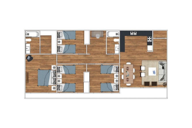 Casa Mediterránea de 118 m2 – 4 Dorm