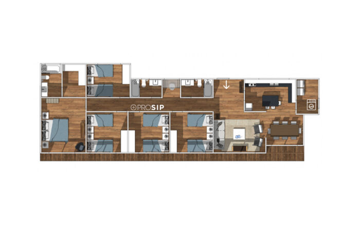 Casa mediterránea de 140 m2 – 5 Dorm