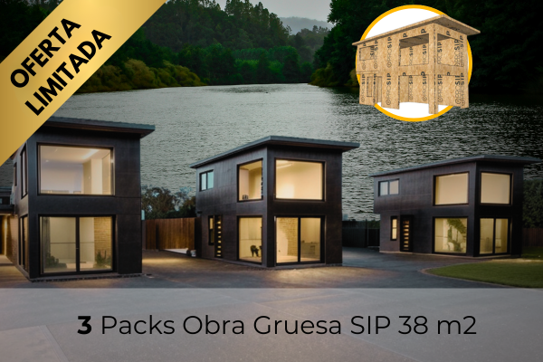 Pack Obra Gruesa SIP 38 m2 x 3 unidades