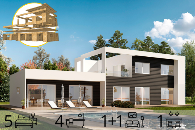 Casa Mediterránea de 180 m2 – 5 Dorm