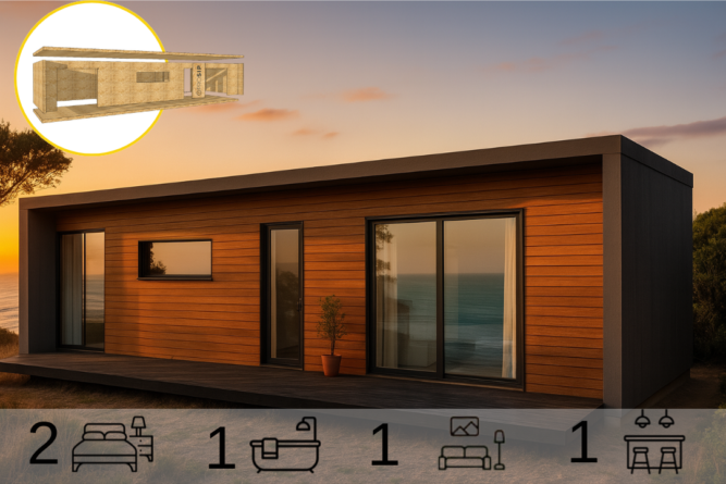 Eco House de 2 dormitorios en 48 m2