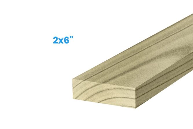 Pino cepillado 2x6"